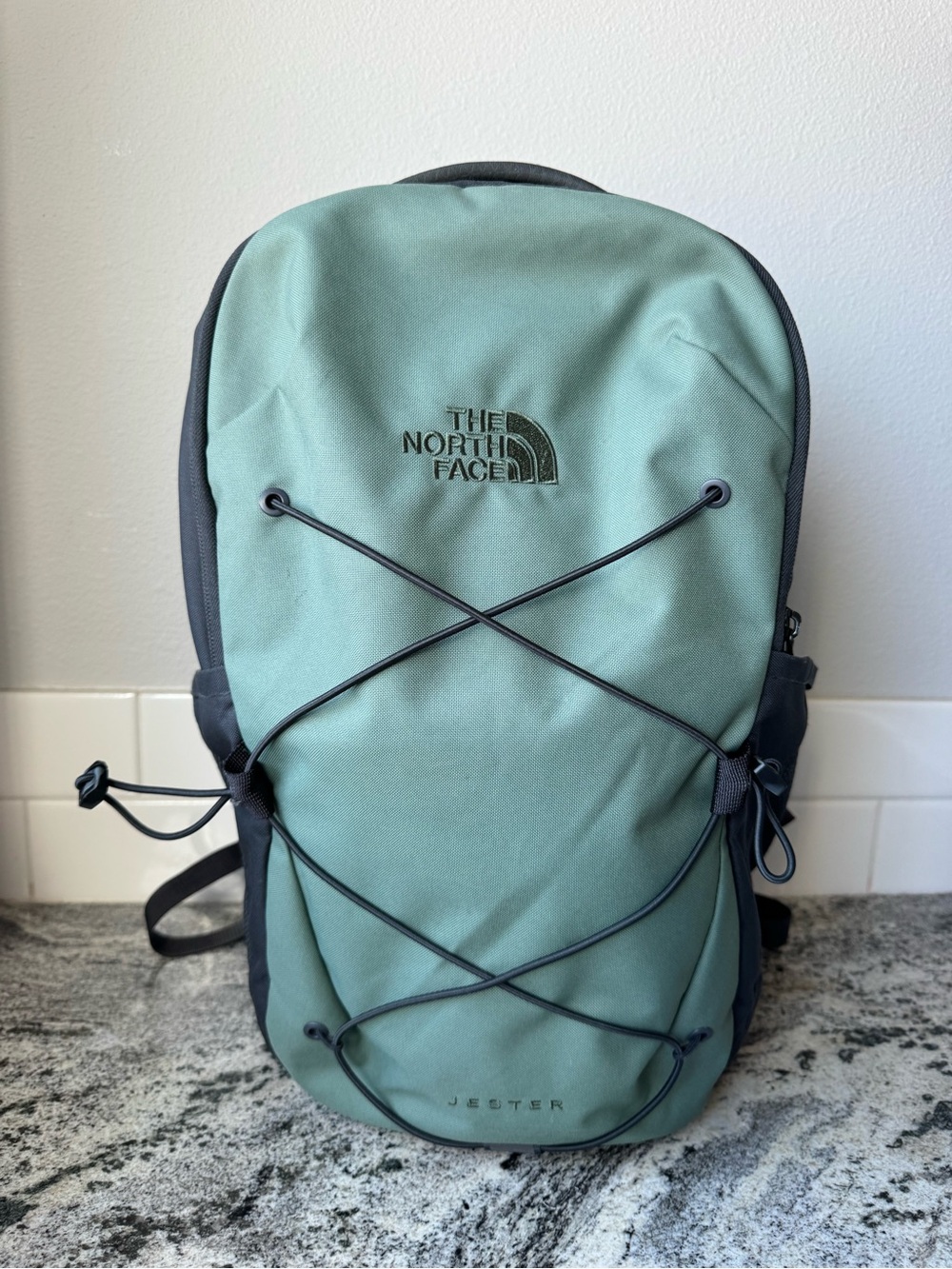 The North Face Jester Backpack in Sage Green and Black